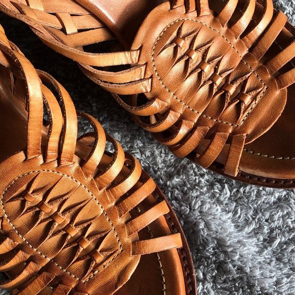 Frye Joy Huarache Slingback Leather Heels - Picture 4 of 8